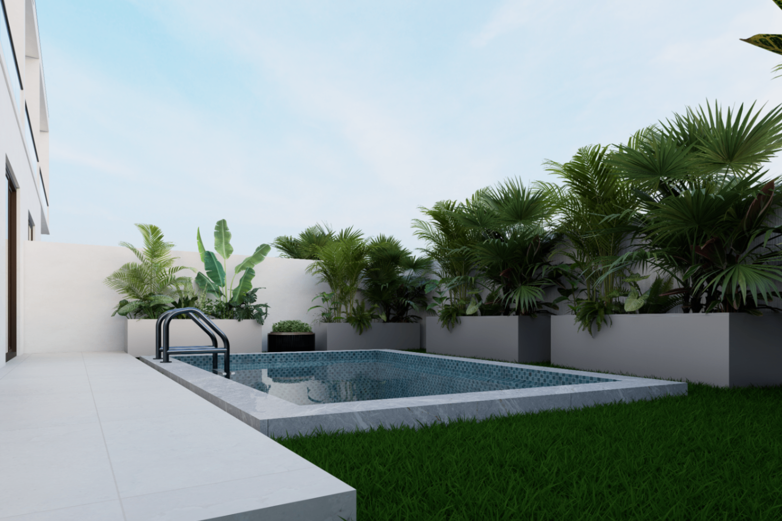 Amarah Villas pool terrace render
